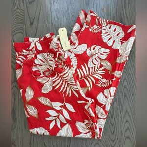 Linen Blend Tropic Wide Leg Pants